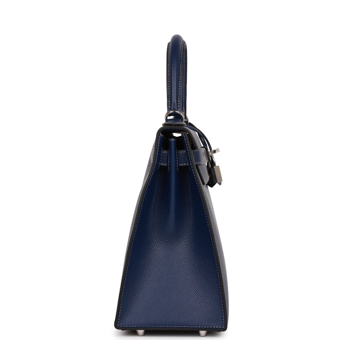 Hermes SpSSial Order (HSS) Kelly Sellier 28 Bleu Indigo Epsom Palladium Hardware