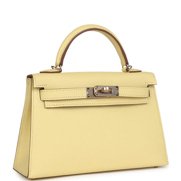 Hermes SpSSial Order (HSS) Kelly Sellier 20 Jaune Poussin Verso Epsom Permabrass Hardware