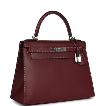 New Hermes "Miss You" Kelly Sellier 28 Rouge H Monsieur Palladium Hardware