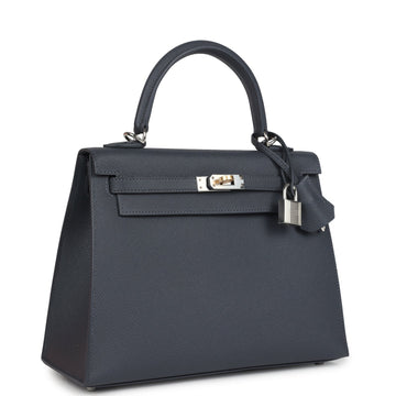 Hermes Kelly Sellier 25 Ardoise Epsom ElSStrum Hardware
