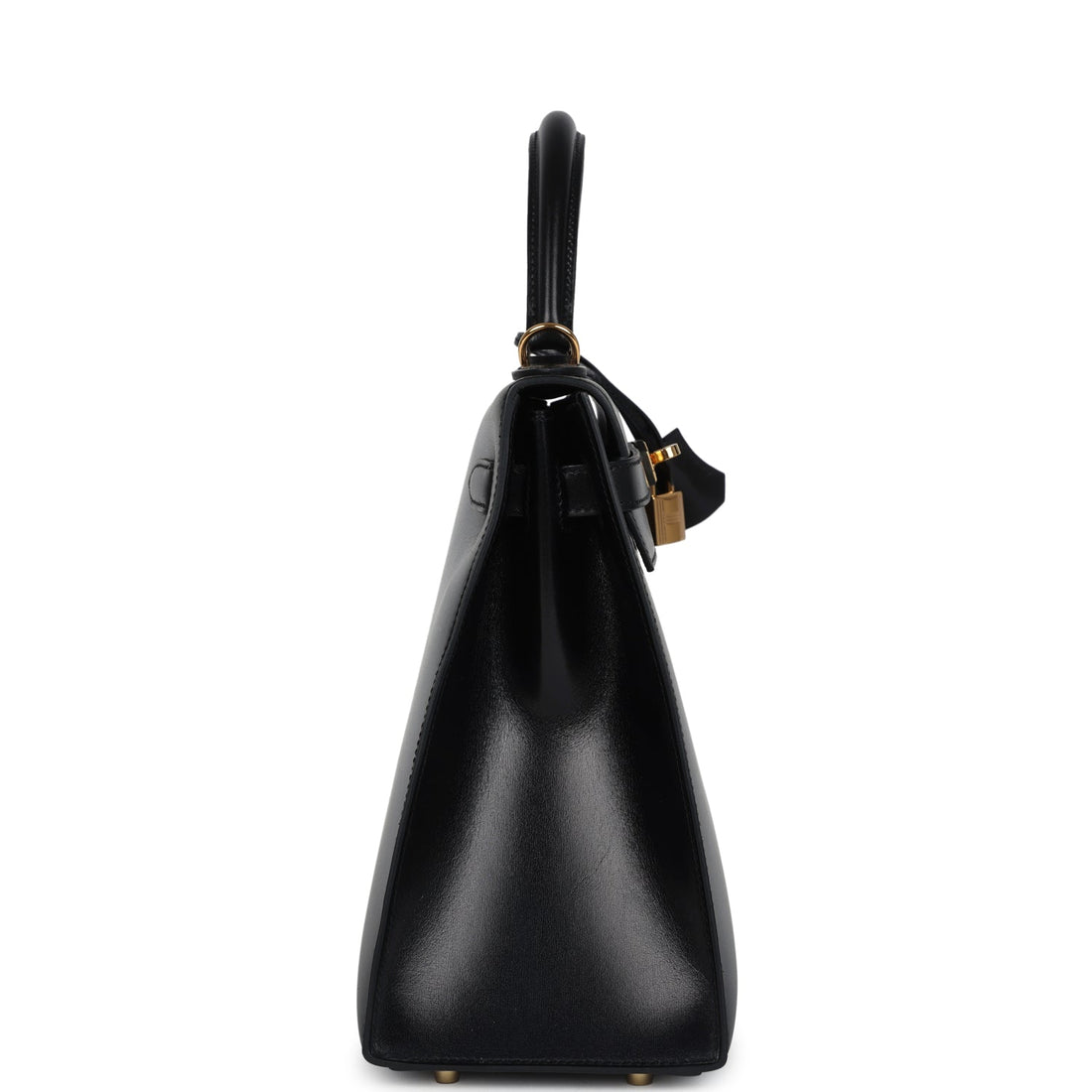 New Hermes Kelly Sellier 32 Black Box Gold Hardware