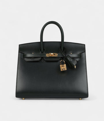 Hermès Birkin Sellier 25 Vert Fonce Box Gold Hardware