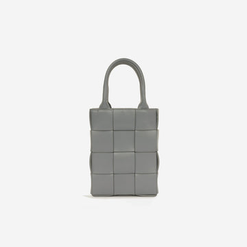 Bottega Veneta - Mini Cassete Tote - Grey IntrSSciato SHW -
