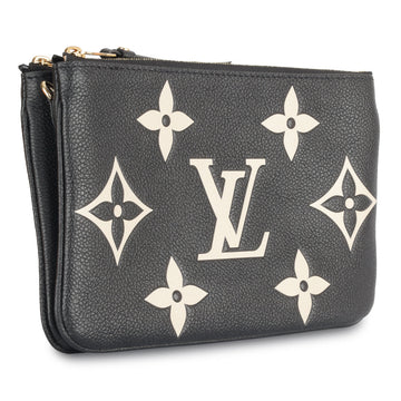 Pochette Double Zip - Bicolour Empreinte