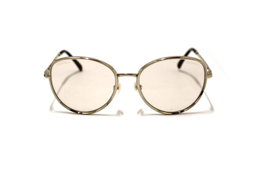 Chanel Light Gold-Tone Chain Oversize Sunglasses