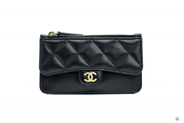 Chanel APY Zip Coin Purse Black / C Lambskin Coin Purse Gbhw