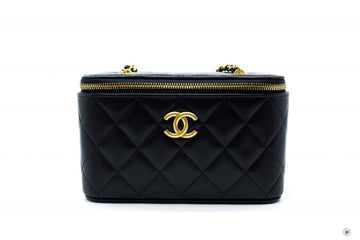 Chanel APB Vanity With Gold And Silver Chain Black /  Lambskin Shoulder Bags Shw