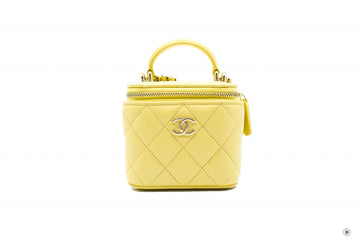Chanel APB Small Vanity Case Yellow / NG Calfskin Shoulder Bags Ghw