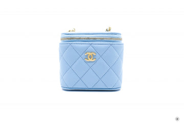 Chanel APB Small Vanity With Chain Crush Light Blue / NH Lambskin Shoulder Bags Gbhw