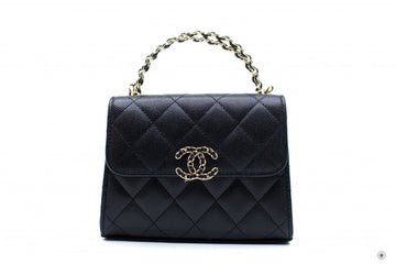 Chanel AP B  Clutch With Chain Black /  Calfskin Shoulder Bags Ghw