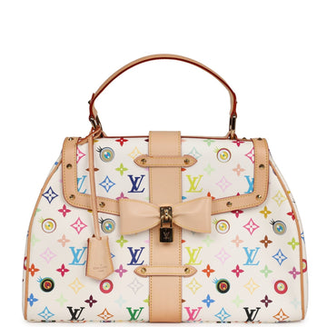 Vintage Louis Vuitton x Takashi Murakami Sac Retro GM White Multicolor Eye Love You Monogram Gold Hardware