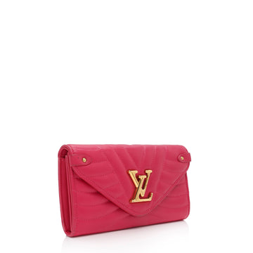 Louis Vuitton Calfskin New Wave Long Wallet (SHF-EjKLT8)