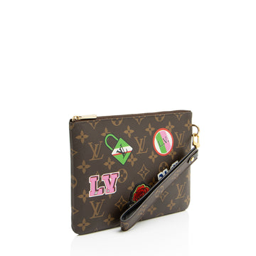Louis Vuitton Limited Edition Monogram Canvas Patches City Pouch