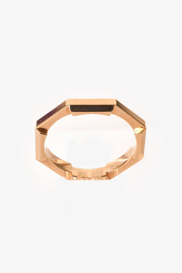 Gucci 18K Yellow Gold Gucci Link to Love Ring Size 8 (4 US)