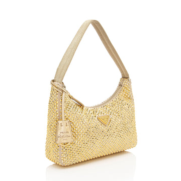 Prada Satin Crystal Re-Edition 2000 Mini Bag