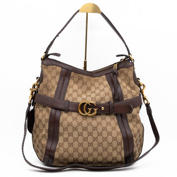 Gucci CS Running Hobo Bag Brown