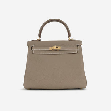 Hermès - Kelly 25 - Etoupe Togo GHW - 2024 - Brand New