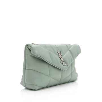 Saint Laurent Lambskin Monogram Puffer LouLou Toy Shoulder Bag (SHF-VHpE1u)