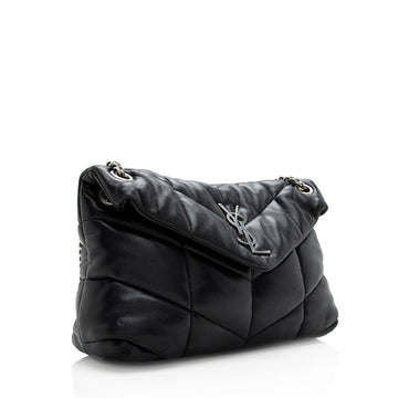 Saint Laurent Lambskin Puffer LouLou Small Shoulder Bag (SHF-18672)