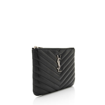 Saint Laurent Matelasse Calfskin Jolie Pouch (SHF-Zo6uL5)