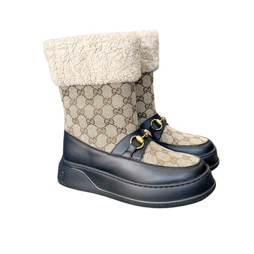 SS 1955 HORSEBIT SNOW BOOTS SS CANVAS IN BLACK