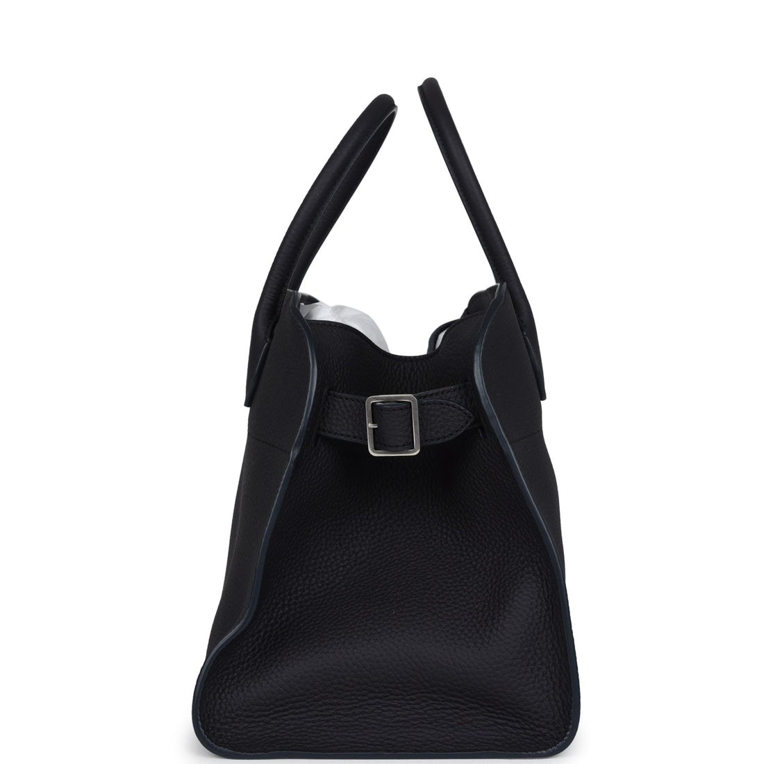 The Row Soft Margaux 12 Bag Midnight Calfskin Silver Hardware