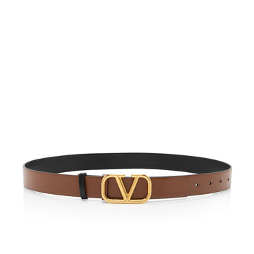 Valentino Calfskin VLogo Signature Reversible Belt - Size 34 / 85 (SHF-FzaZUu)