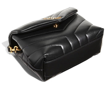YSL CALFSKIN Y QUILTED MONOGRAM TOY LOULOU CROSSBODY BAG