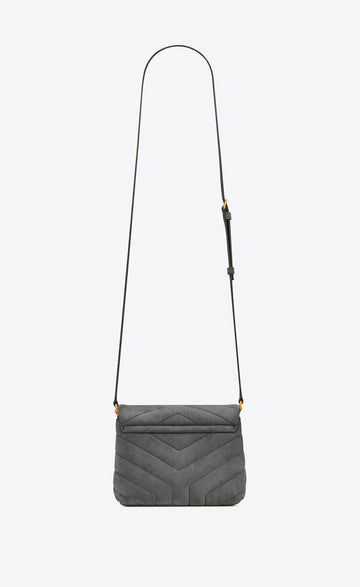 YVES SAINT LAURENT LOULOU TOY DENIM SHOULDER CROSSBODY BAG