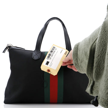 GUCCI Web Duffle Bag TSShno Canvas Medium