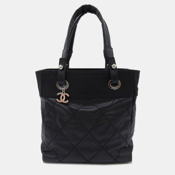Black Canvas Small Paris-Biarritz Tote Bag