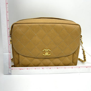 Chanel Cabian Skin Chevron Fringe Chain Shoulder Bag Leather LA29807