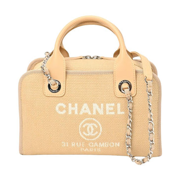 Beige Canvas Chanel Deauville