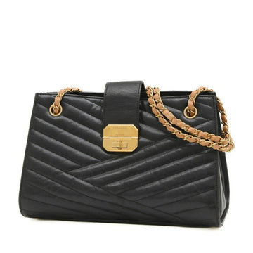 Beige Leather Chanel Handbag