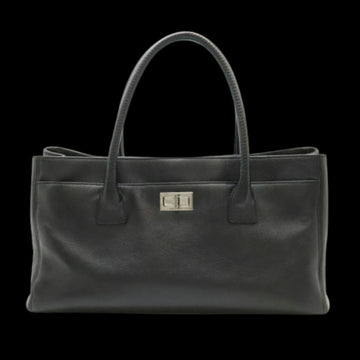 Black Leather Chanel Handbag