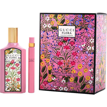 Gucci  Flora Gorgeous Gardenia Eau De Parfum Spray 3.3 oz & Eau De Parfum Spray 0.33 oz Mini Gift Set