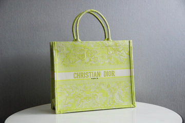 DIR1286 Book Tote grass green big size 36.5CM 41.5CM Embroidery LOGO