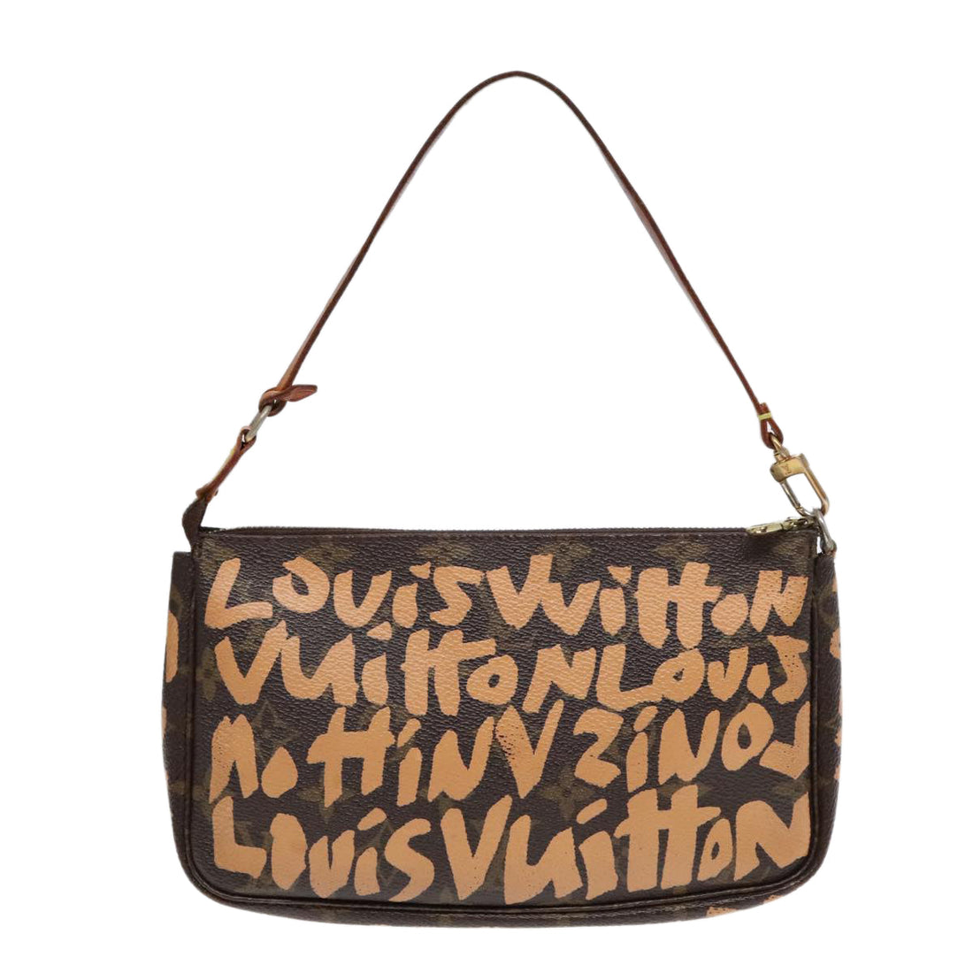 Louis Vuitton Pochette Accessoire  Canvas Clutch Bag