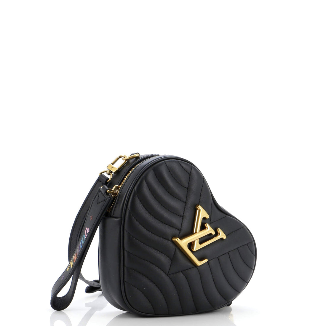 New Wave Heart Crossbody Bag Quilted Leather