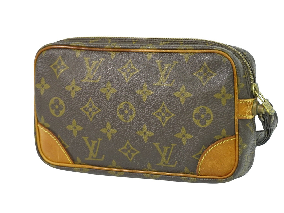 Louis Vuitton Marly Dragonne  Canvas Clutch Bag