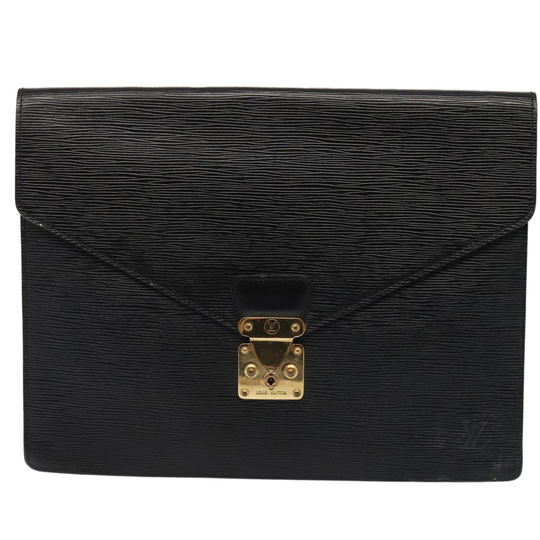 Louis Vuitton Senateur  Leather Clutch Bag