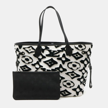 Black White Neverfull MM Tote Bag
