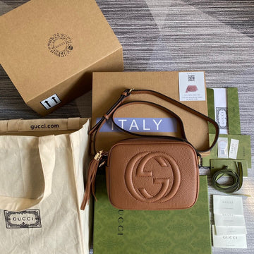 SS 308364 cross body bags 22CM brown Free shipping