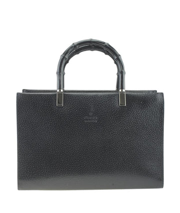 G*G 0021035 Cinghiale Bamboo Black Leather Tote