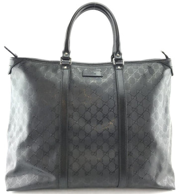 G*G XL L Rare Imprime CS G*Gssima Logo X Oversized Tote Gym Black Coated Canvas Shoulder Bag