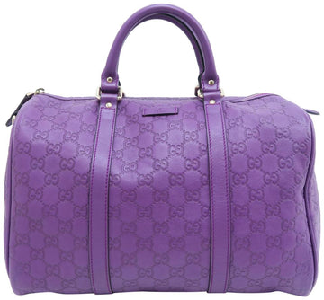G*G Bag Boston Tote Purple Calfskin Satchel