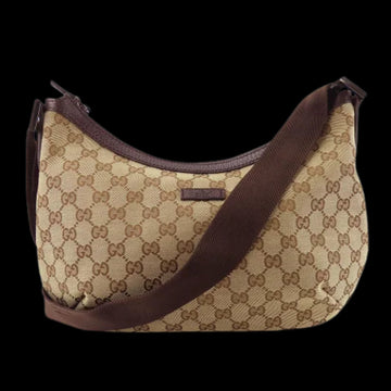 Brown Canvas Gucci Shoulder Bag
