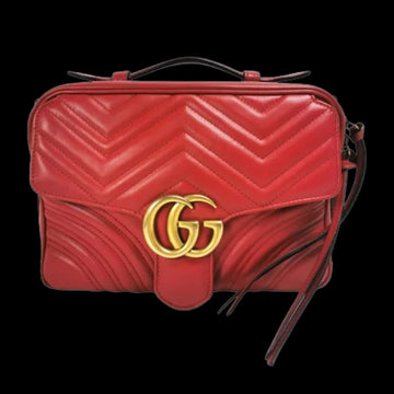 Gold Leather Gucci Marmont