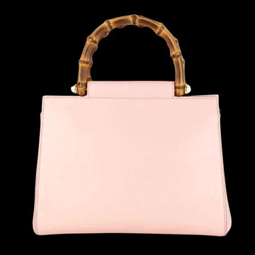 Pink Leather Gucci Bamboo