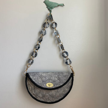 The Dove -CS Embroidered Monogram Lambskin Crossbody/Shoulder Bag